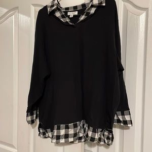 Kim Rogers Buffalo check tunic 2X